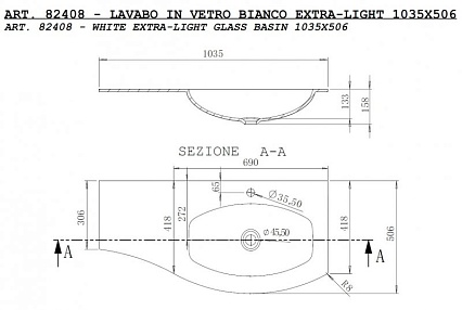 Мебель для ванной Cezares Vague 104 см Grigio lucido