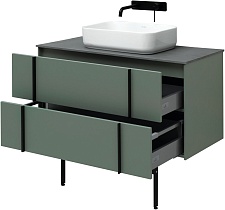 Мебель для ванной Allen Brau Reality 100 см со столешницей, cement grey matt