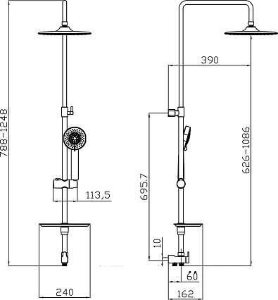 Душевая стойка Lemark LM8803C