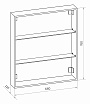 Зеркальный шкаф Континент Reflex LED 70x80 с подсветкой, датчиком движения МВК026