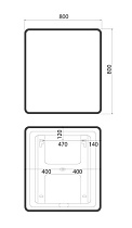 Зеркало Iddis Cloud X 80x80 см с подсветкой CLX8000i98