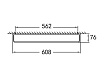 Полотенцедержатель Cezares Maxima CZR-F-8912 608х76 хром