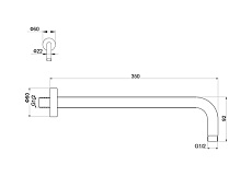 Кронштейн для душа Aquatek AQ2174BGM шлифованный черный хром