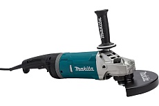 Угловая шлифовальная машина Makita 230 мм, 2700 Вт, 6600 об., плавн. пуск, антивиб рук., антирестарт, расцепляющая муфта, суперфланец, 6.5 кг GA9080FX1