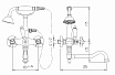 Смеситель для ванны Cezares First FIRST-VDF-02-Bi бронза, белый