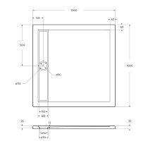 Поддон для душа BelBagno Due TRAY-BB-DUE-A-100-4-W0 100x100 белый