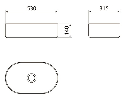 Раковина Point Виктория PN43061 53 см белый