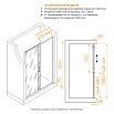 Душевая дверь RGW Passage PA-114-Gb 140x195, прозрачное, брашированное золото 030811414-16