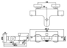 Смеситель для ванны Bravat Stream F63984C-01B с термостатом