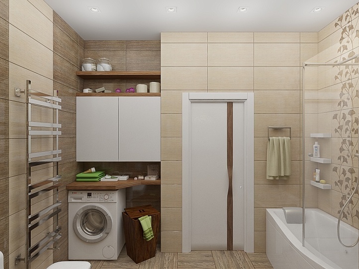 Дизайн проект ванной комнаты «Осенняя нежность»