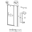 Душевая дверь Grossman Pragma 120x195 прозрачное, черный матовый 100.K33.03.120.21.00