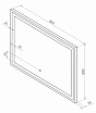 Зеркало Континент Mercury Led 80x60 см с подсветкой, часами, антипар ЗЛП819