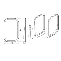 Зеркало Grossman Неро 50x80 см черный 205003