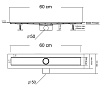 Душевой лоток Vincea Say Optima Nisangah SAY.601.60.P.NSNGH 60 см, хром