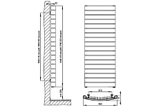 Радиатор Rifar CONVEX V 500-18 титан CONV500-18TI