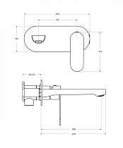 Смеситель для раковины Cezares STYLUS-BLI1-BORO-W0 брашированное золото