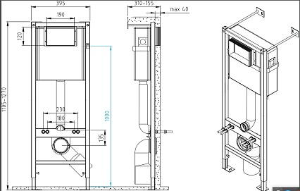 Инсталляция для унитаза Cersanit Vector IN-MZ-VECTOR