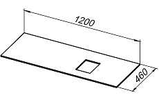 Столешница Allen Brau Infinity 120 см правая, beige structure, 1.21014.B-S