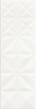 Керамическая плитка Meissen Pret a Porter White Magic Squares Structure 25х75 см, WHM-WTU051