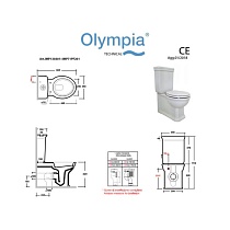 Унитаз-компакт Caprigo Olympia Имперо IMP130301_IMP71PF201 BR