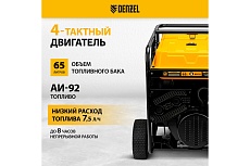 Бензиновый генератор Denzel PS-180EAD-3 18 кВт, 230/400 В, 65 л, разъём ATS, переключение режима, электростартер 946994