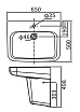 Полупьедестал для раковины Arrow AGL9605C