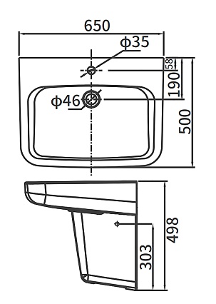 Полупьедестал для раковины Arrow AGL9605C