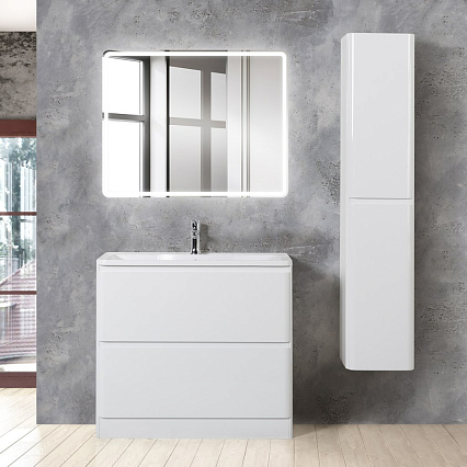 Мебель для ванной BelBagno Albano 60 см напольная, Bianco Lucido