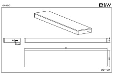 Полка Black&White Gravity GA-9615GM оружейная сталь