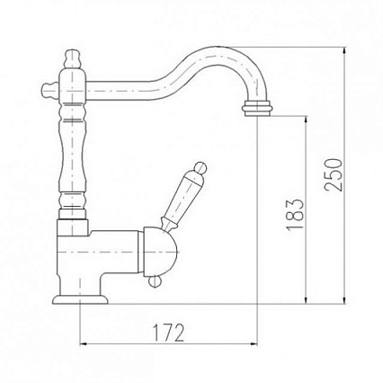 Смеситель для кухни Rav Slezak Labe L508.5/8CMAT черный матовый