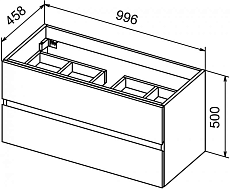 Мебель для ванной Cezares Molveno 46-100 см Antracite