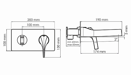 Cмеситель для раковины WasserKRAFT Sauer 7130 глянцевое золото