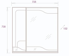 Зеркальный шкаф Onika Веронэлла 75 см белый, 207521