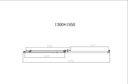 Душевая дверь Vincea Slim-N VDS-4SN130CLGM 130x195 вороненая сталь, прозрачная