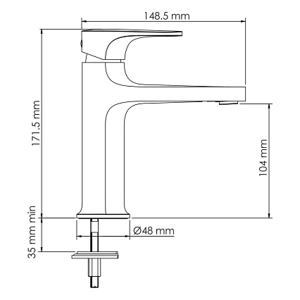 Смеситель для раковины WasserKRAFT Asphe 7703, розовое золото