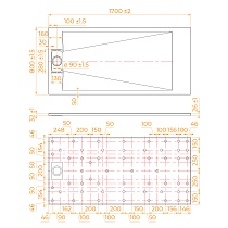 Поддон для душа RGW TUS-W 170x80 стеклокомпозит, белый 553702817-01