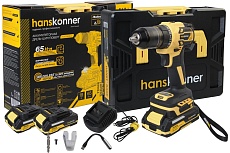 Дрель аккумуляторная Hanskonner 1BatterySystem HCD2065BLC