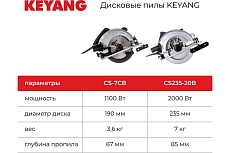 Дисковая пила Keyang CS235-20B