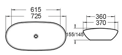 Раковина Vincea VBS-508 72.5 см белый