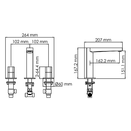 Смеситель для раковины WasserKRAFT Naab 8635, хром