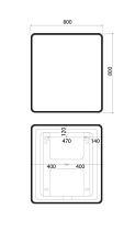 Зеркало Iddis Cloud X 80x80 см с подсветкой, антипар CLX80T0i98